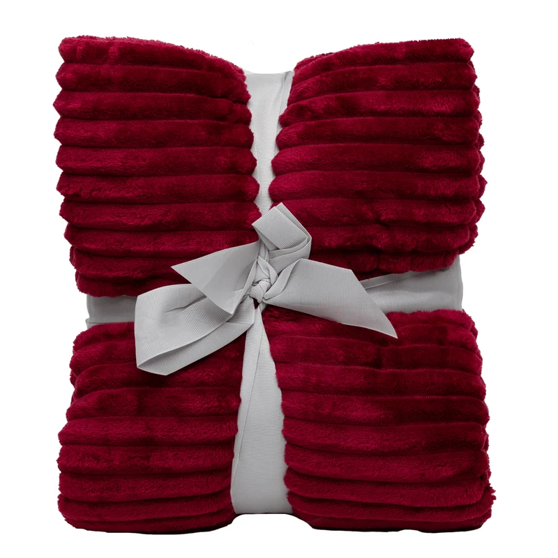 Boender Outdoor Fleece deken - fleece plaid - Bordeaux rood - 150x200cm