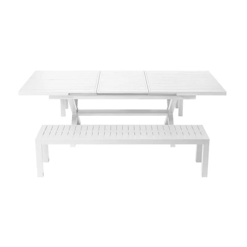Boender Outdoor Picknick Tuinset uitschuifbaar 180/240cm wit