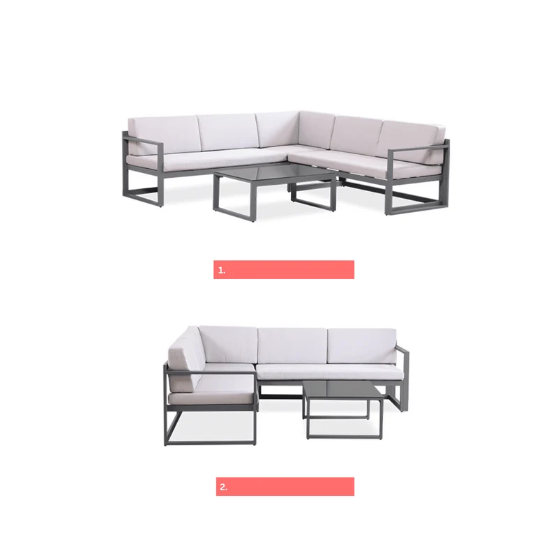 Boender Outdoor moderne verstelbare loungeset 3-delig