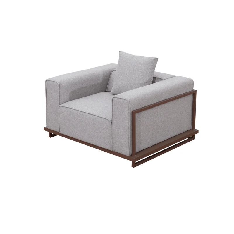 Boender Outdoor hoek loungeset all-weather aluminium 7-delig grijs