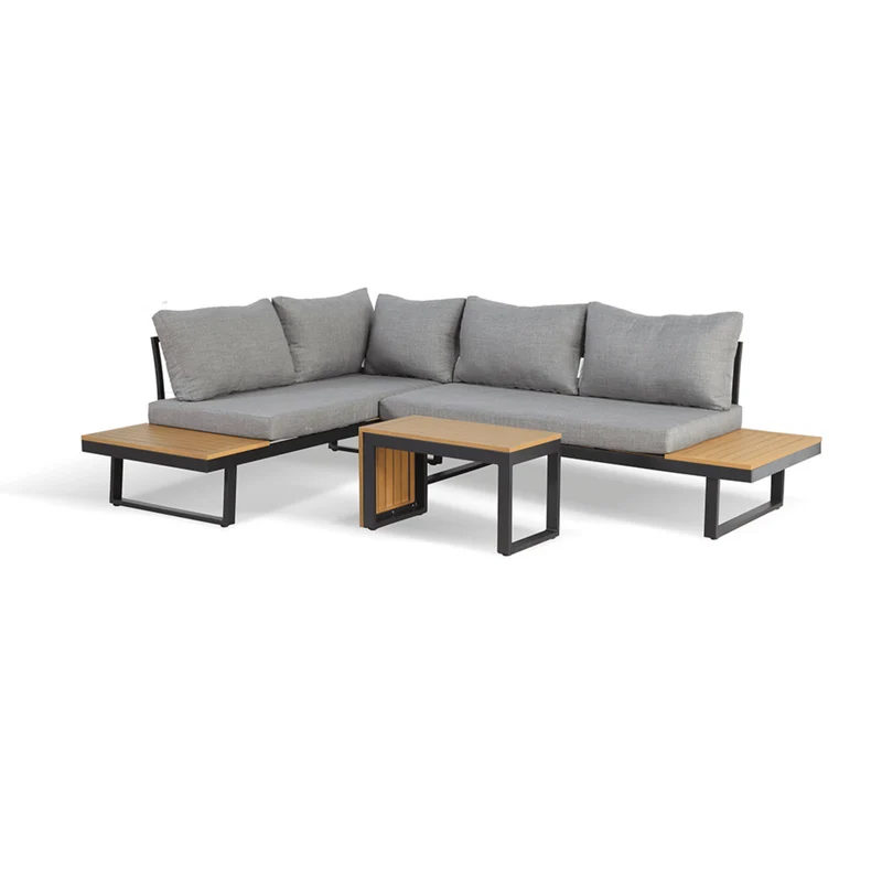 Romano Loungeset aluminium - verstelbaar- hoekbank