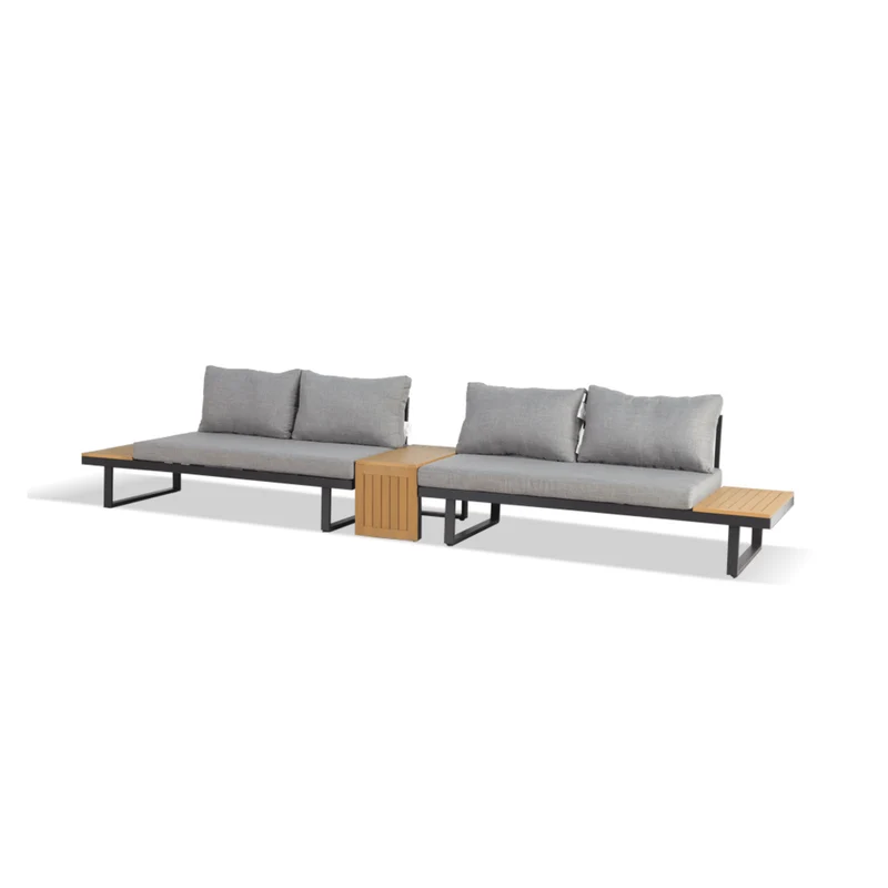 Romano Loungeset aluminium - verstelbaar- hoekbank