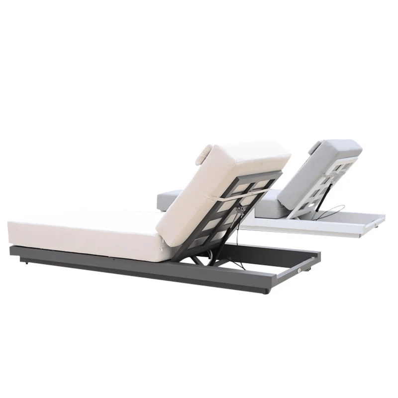 Boender Outdoor Ibiza stijl ligbed tuin met kussens grijs
