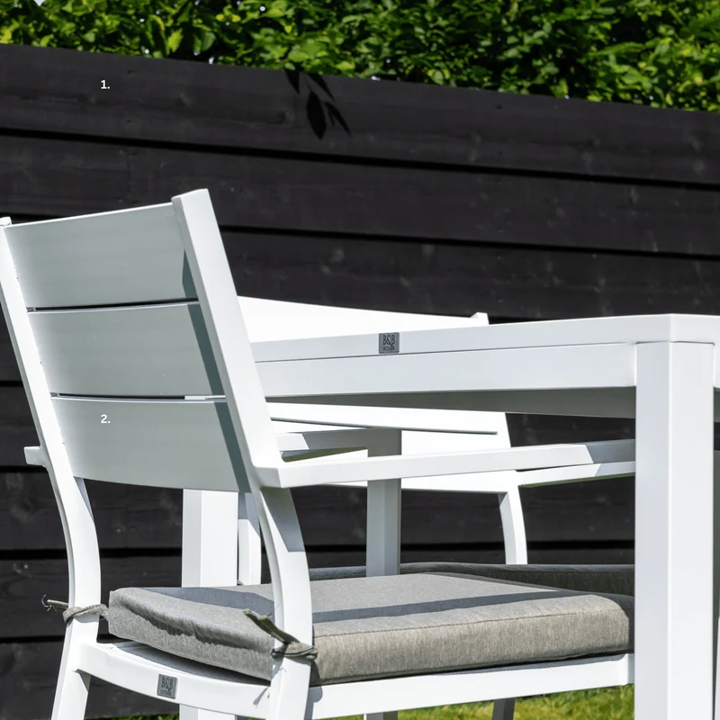 Boender Outdoor Tuinset 5-delig met kussens diningset wit