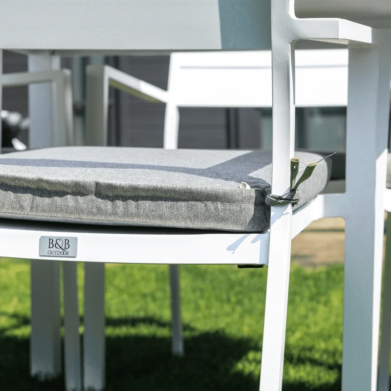 Boender Outdoor Tuinset 5-delig met kussens diningset wit
