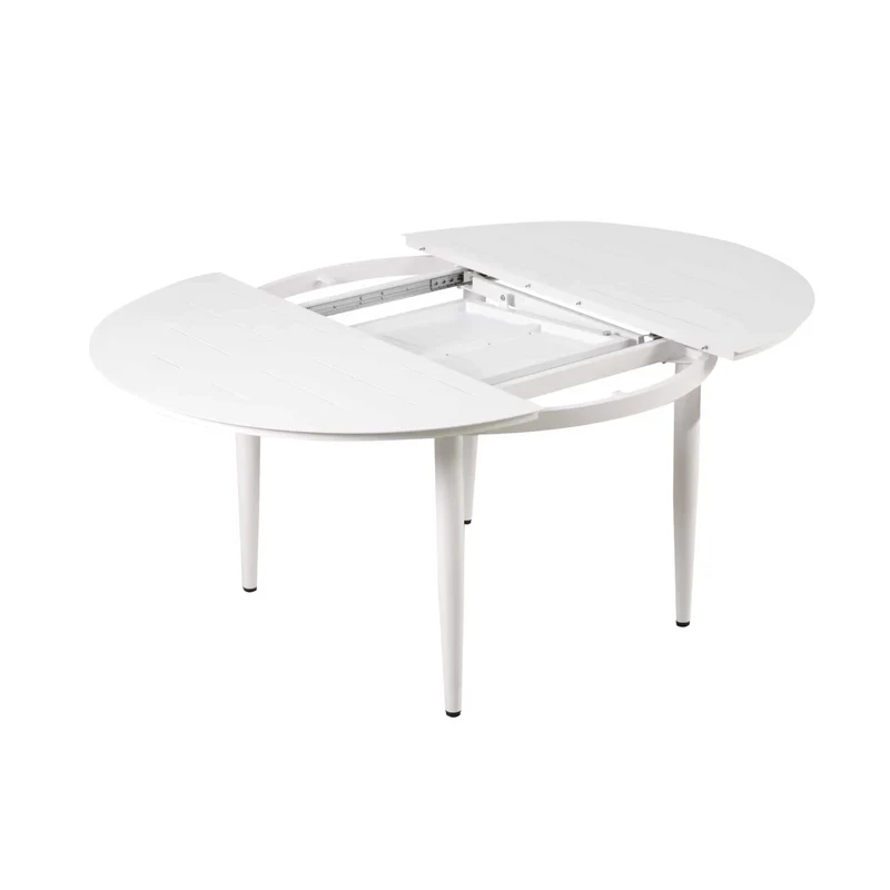 Boender Outdoor dining tuinset 6 personen aluminium met kussens wit