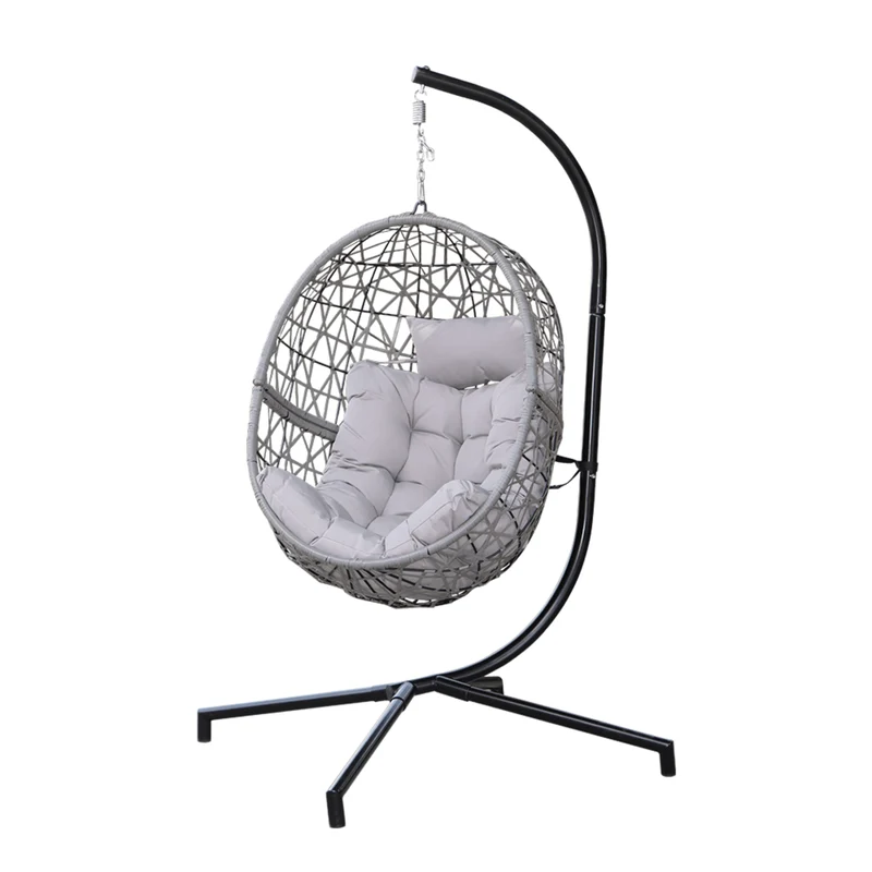 Boender Outdoor buiten hangstoel met standaard rope grijs