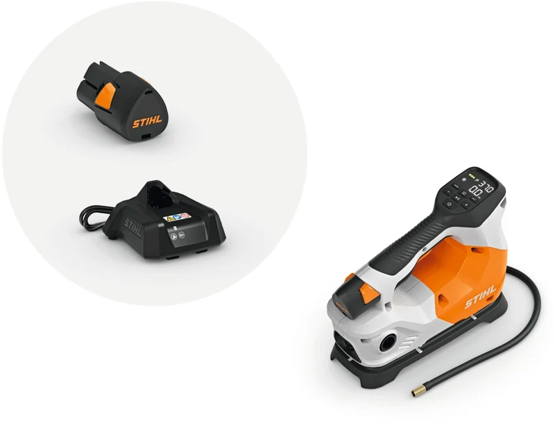 STIHL Akku-Kompressor Set KOA 20, mit Akku AS 2 und Ladegerät AL 1
