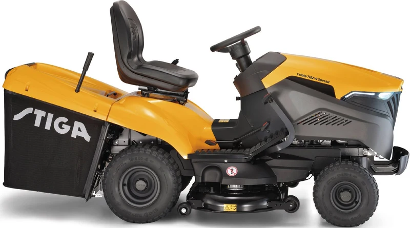 Stiga Rasentraktor Estate 7102 W Special HONDA mit Mulchstopfen, Anhängerkupplung und Ladegerät
