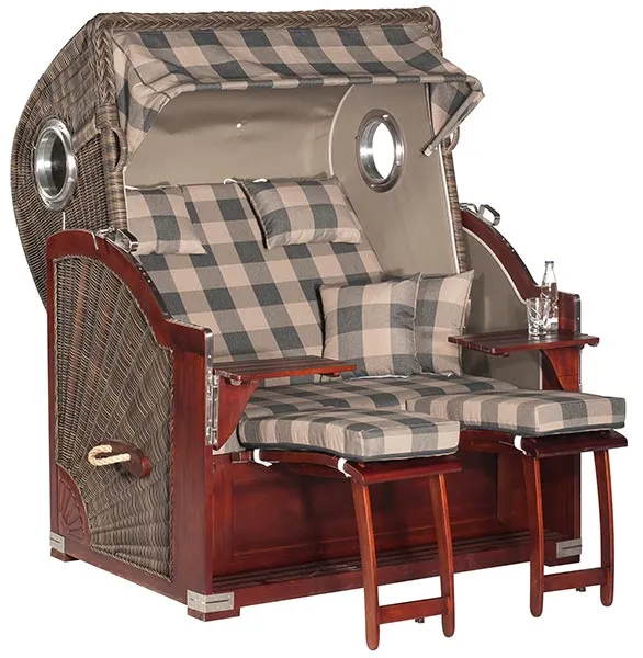 Strandkorb Rustikal 500 PLUS Comfort XL 1209/taupe