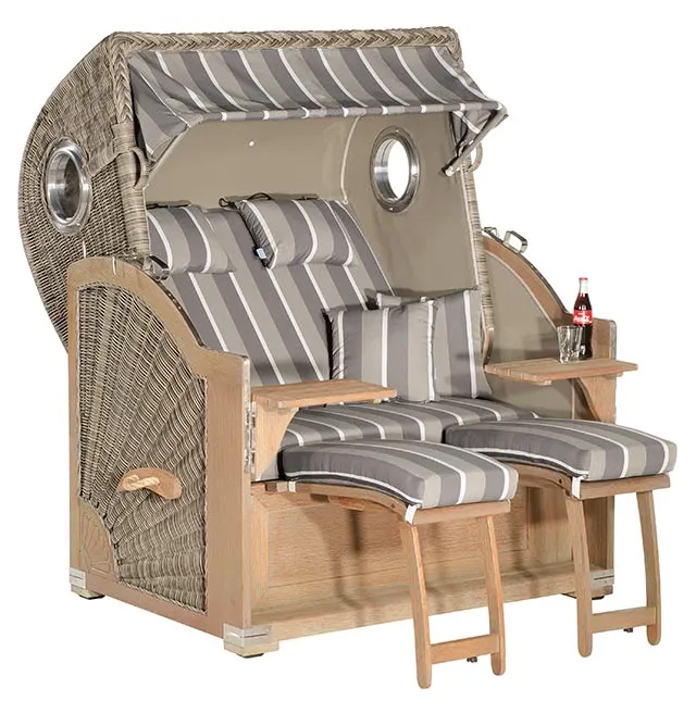 Strandkorb Rustikal 500 PLUS Comfort XL 1221/taupe