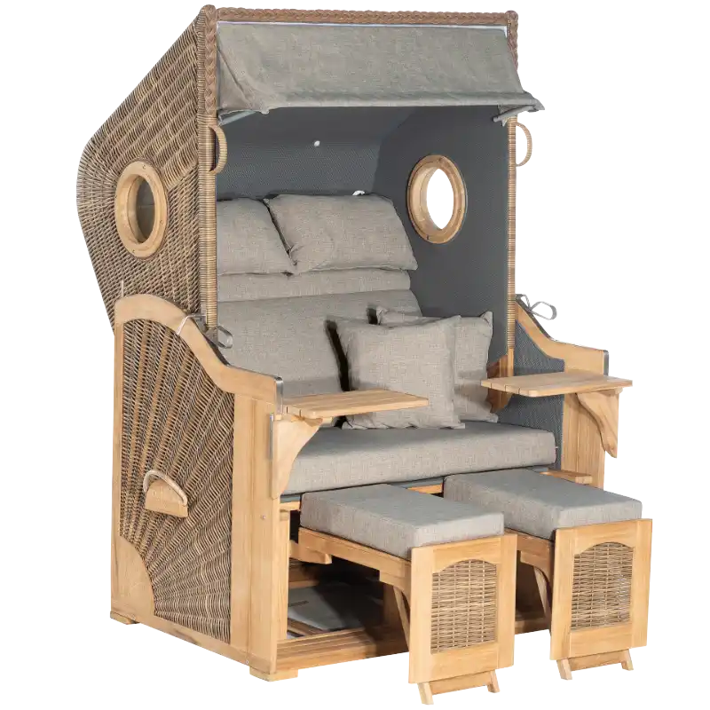 Strandkorb Rustikal 295 Plus Teak Cosy 1238