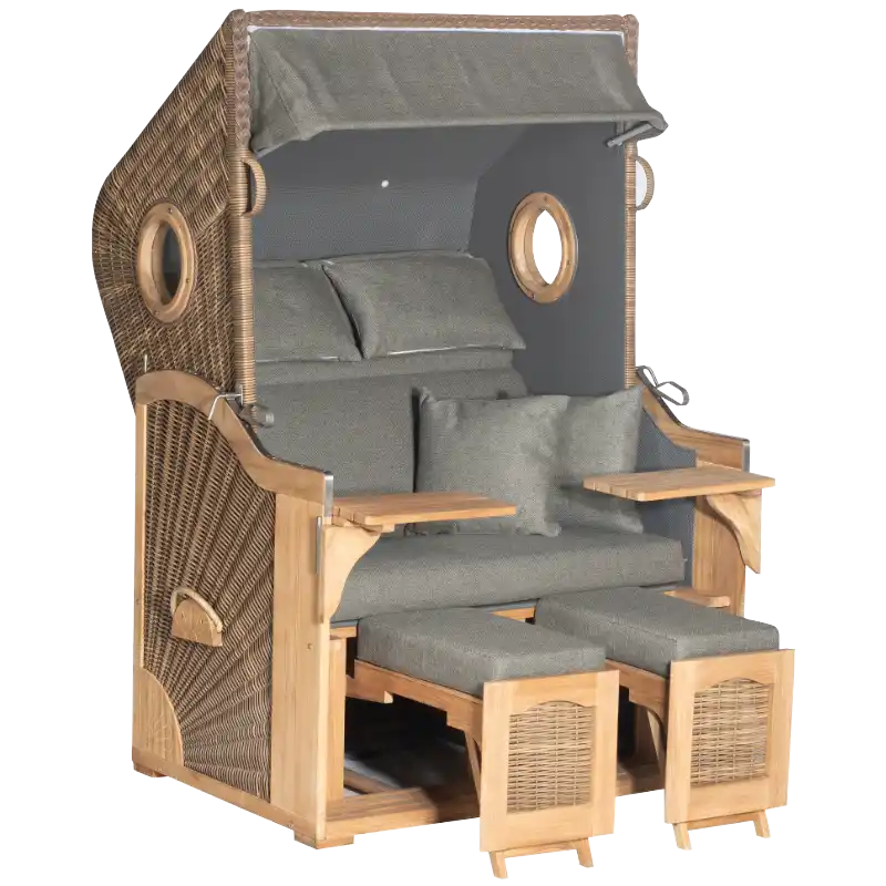 Strandkorb Rustikal 295 Plus Teak Cosy 1249