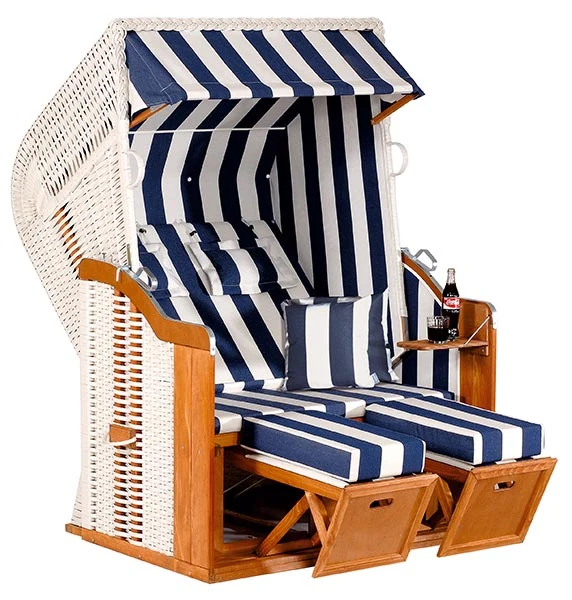 Strandkorb Rustikal 250 PLUS weiß 1080