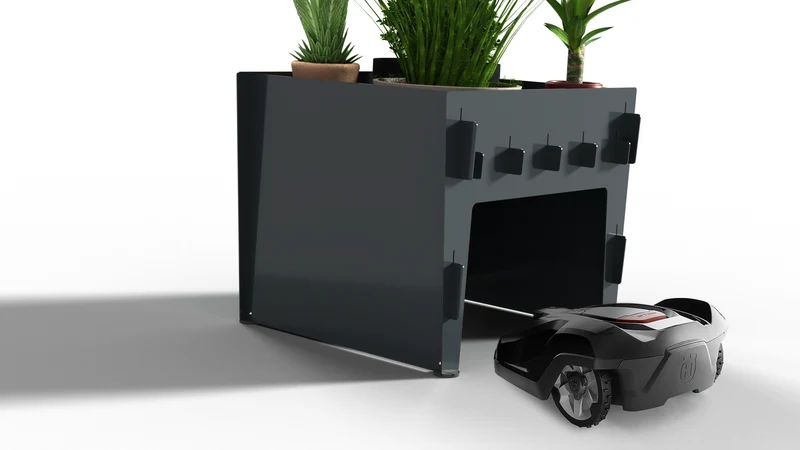 Über Blumen – Garage decorativo per Mähroboter