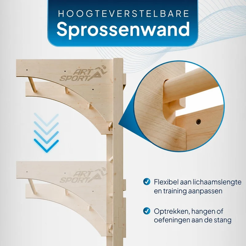 Sprossenwand für Erwachsene