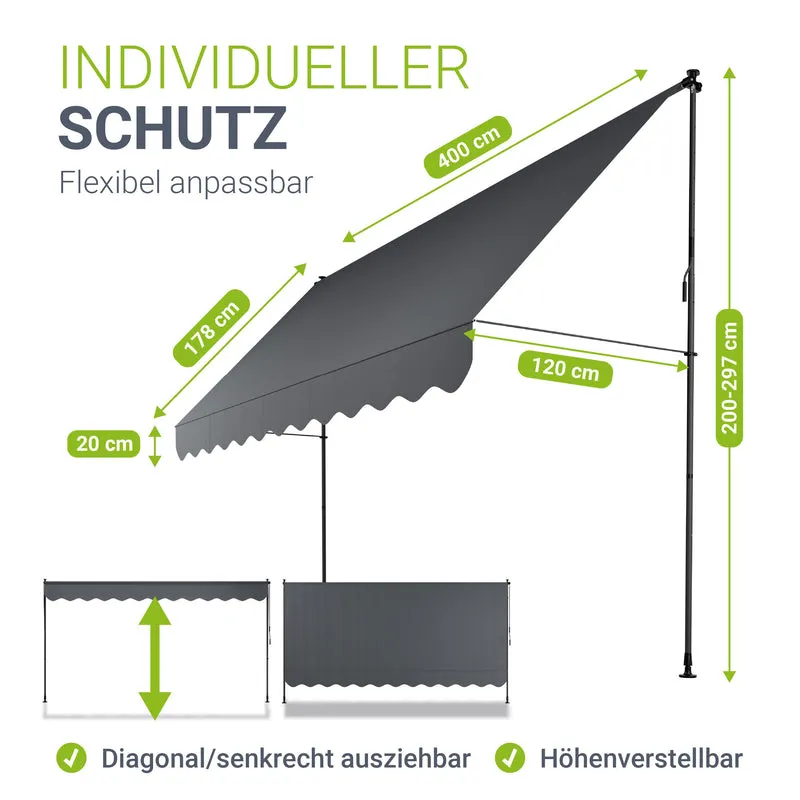 Klemmmarkise Kapstadt mit Handkurbel