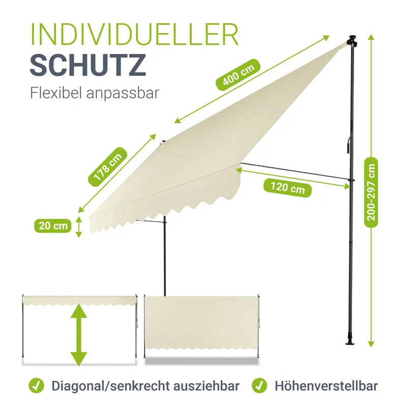 Klemmmarkise Kapstadt mit Handkurbel