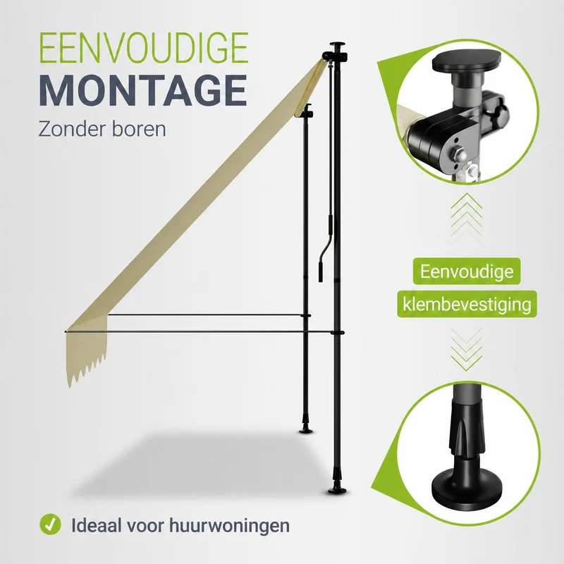 Klemmmarkise Kapstadt mit Handkurbel