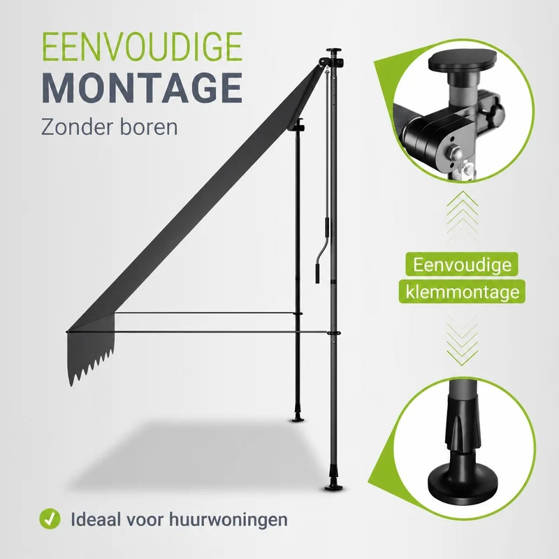 Klemmmarkise Kapstadt mit Handkurbel
