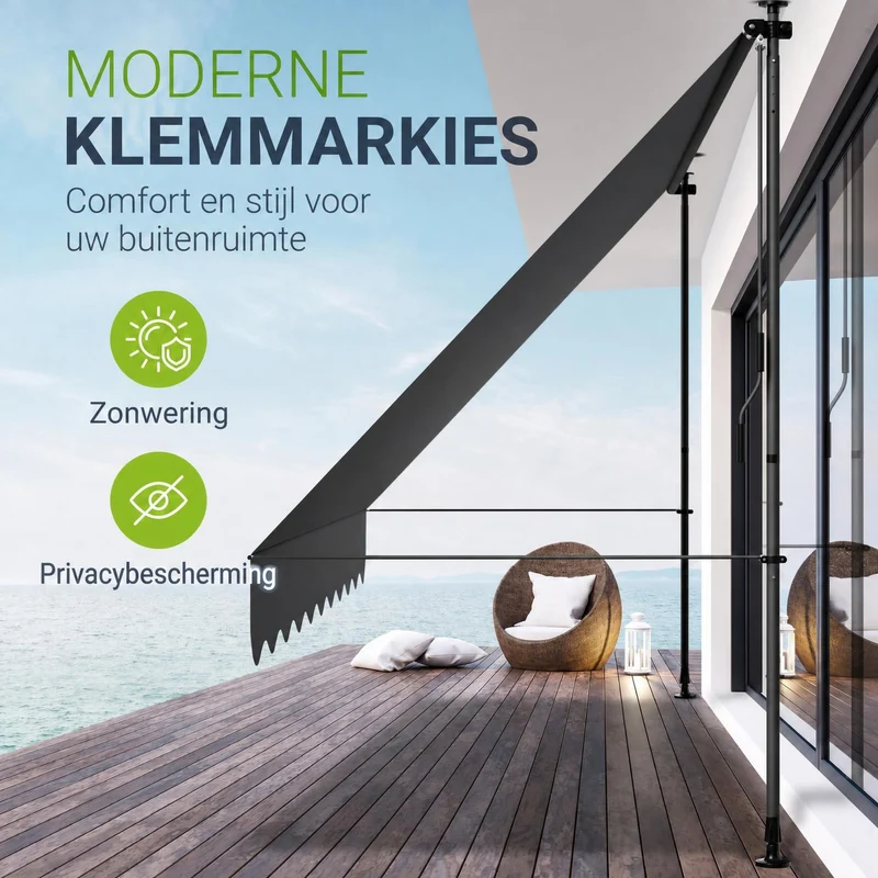Klemmmarkise Kapstadt mit Handkurbel