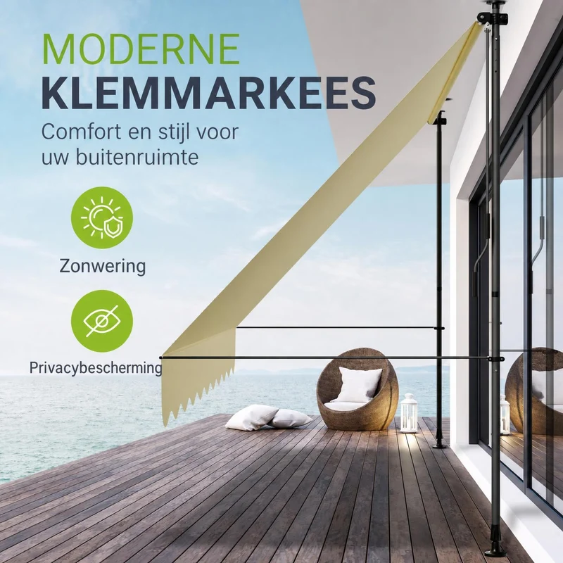 Klemmmarkise Kapstadt mit Handkurbel