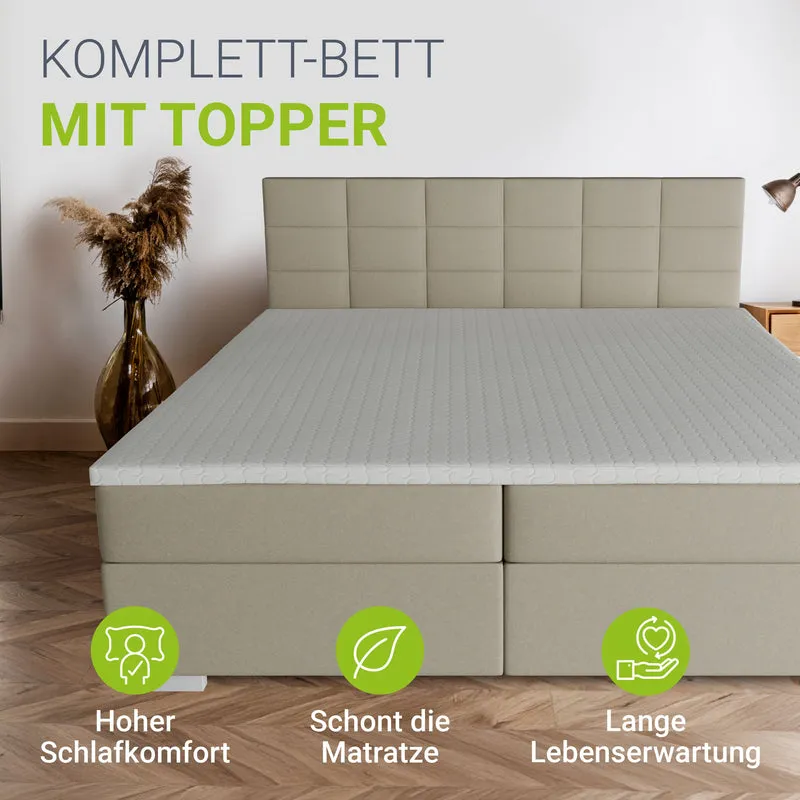 Boxspringbett Seattle - Malmo-Stoff