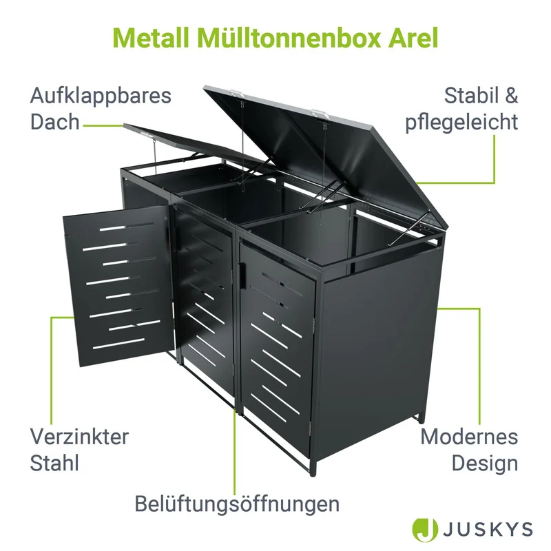 Metall Mülltonnenbox Arel