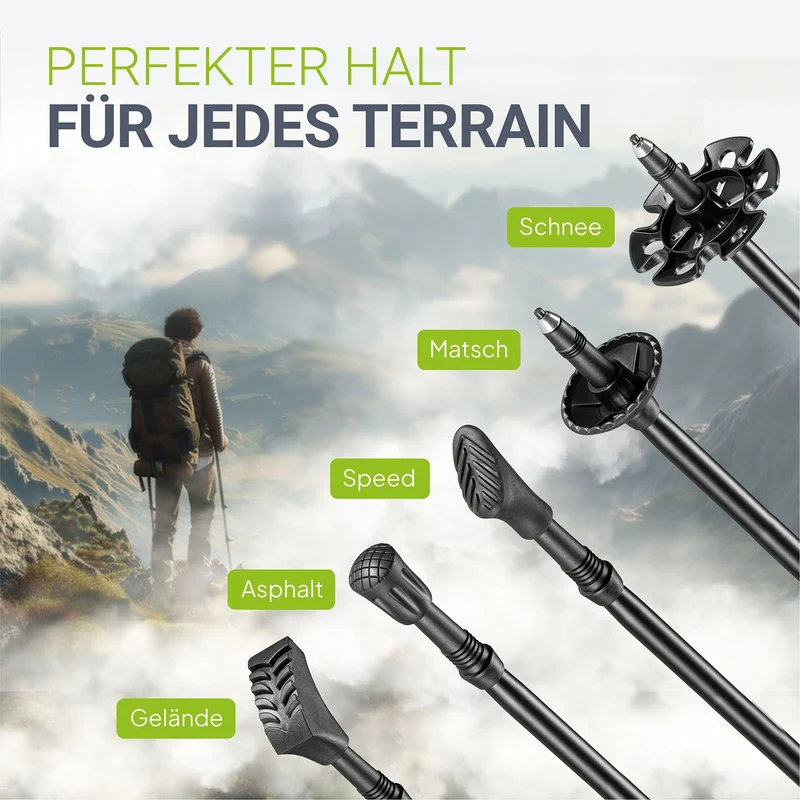 Nordic Walking Wanderstöcke mit Zubehör