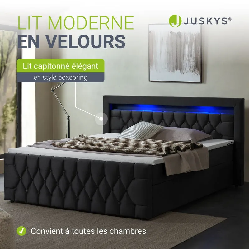 Boxspringbett Leona - Samt