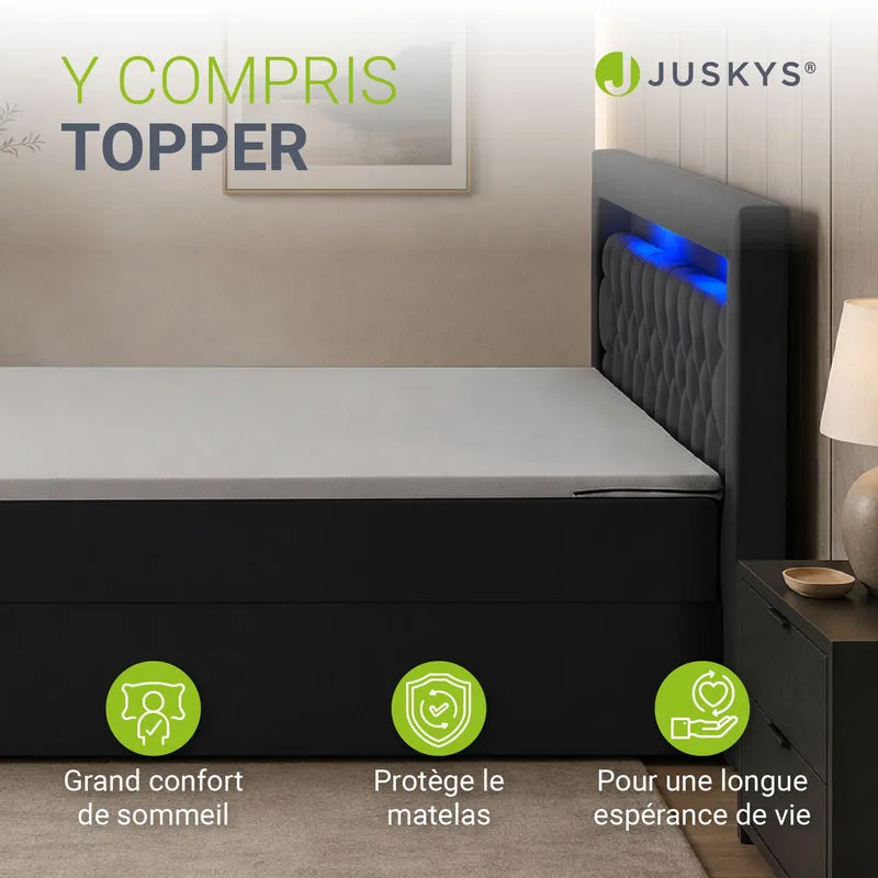 Boxspringbett Leona - Samt
