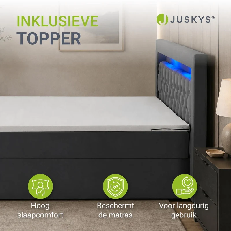 Boxspringbett Leona - Samt