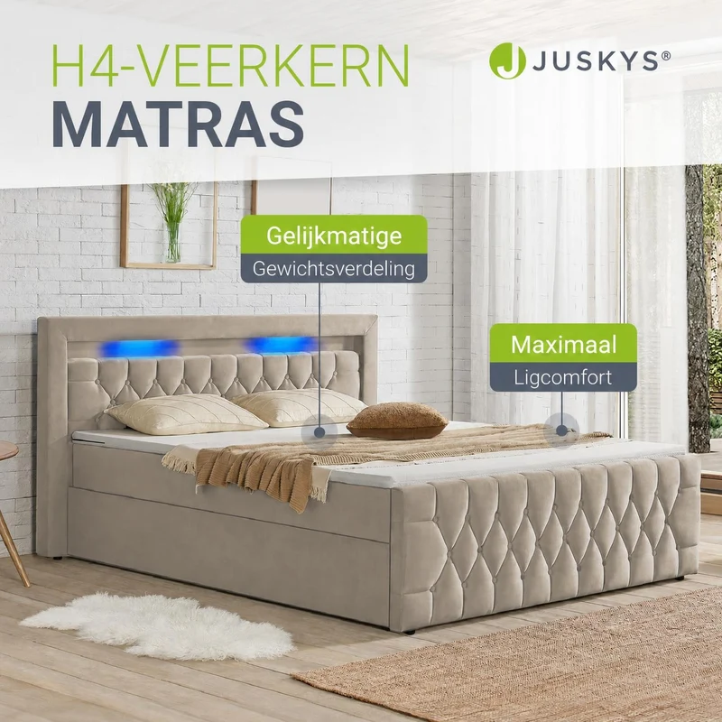Boxspringbett Leona - Samt