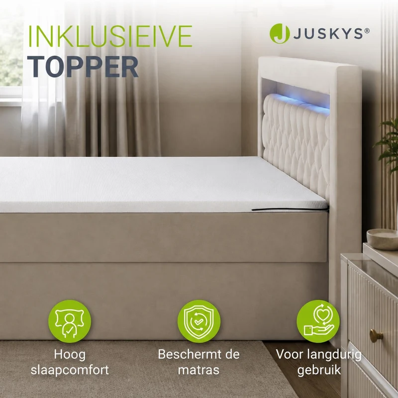 Boxspringbett Leona - Samt