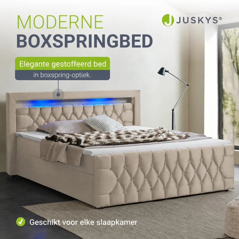 Boxspringbett Leona - Samt