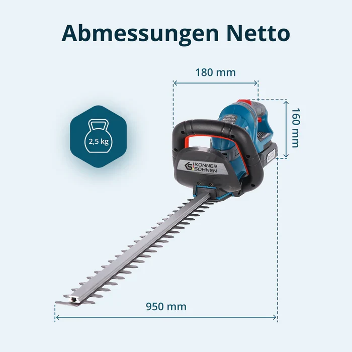 "Könner & Söhnen" Akku-Heckenschere KS HT-20V