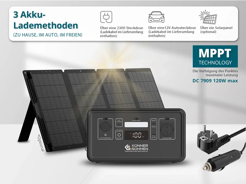 "Könner & Söhnen" Tragbare Powerstation LifePO4 KS 300PS - 294Wh