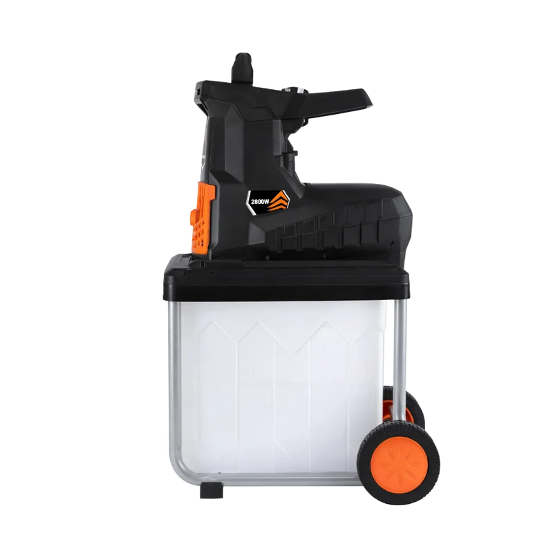 Yard Force 2800W Elektro-Leisehäcksler ER U45 – für Äste bis 45 mm, 60L integrierte Fangbox, Rückwärtslauf, leise & effizient
