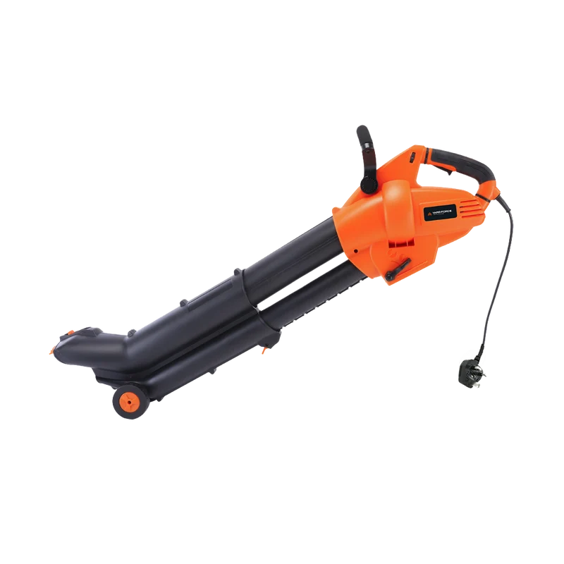 Yard Force 3000W Elektro-Laubsauger & Bläser EB U30 – 3-in-1 Funktion, 100-300 km/h, 15:1 Häckselverhältnis, Teleskoprohr mit Metallrechen, inkl. 45L Fangsack & 10m Kabel