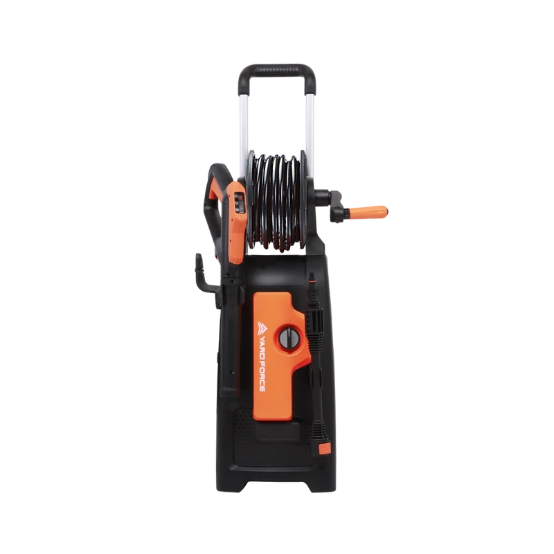 Yard Force 2200W Hochdruckreiniger EW U15E – max. 165 Bar, 450 l/h Fördermenge, Schlauchtrommel mit 6m Schlauch, Teleskopgriff, inkl. Zubehör