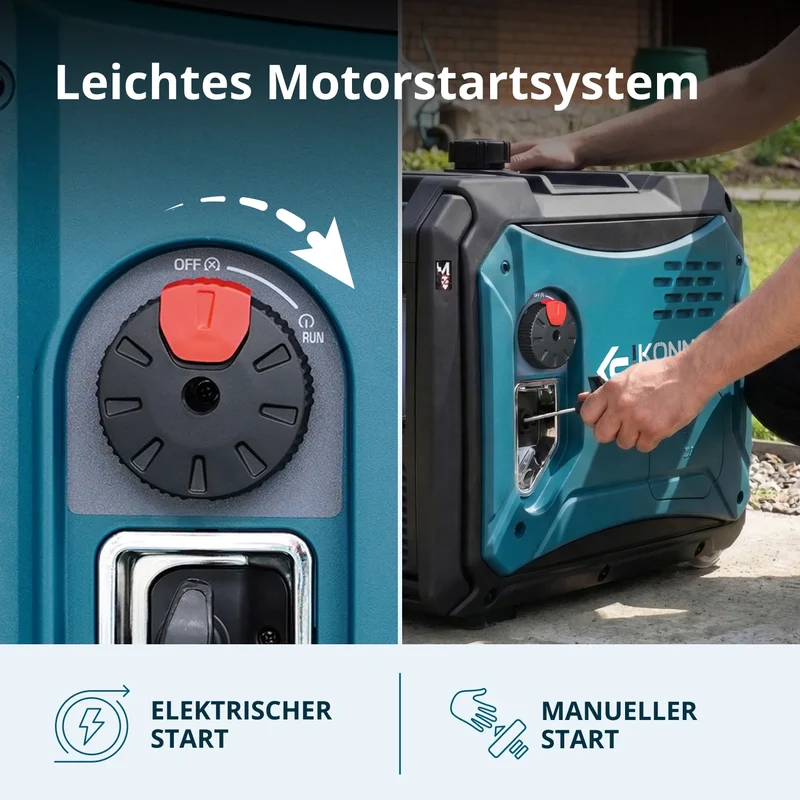 "Könner & Söhnen" Inverter-Generator KS 6000iE S - 5kW Nennleistung - Benzinmotor - 230V