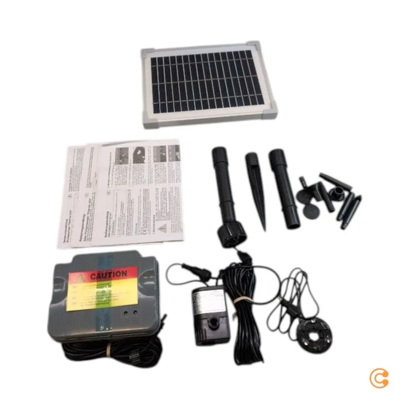 D-Ware Esotec Solar Pumpenset Palermo Teichpumpe Wasserspiel 330L/H Gartenbewässerung