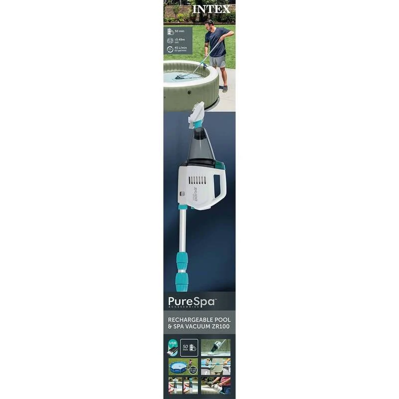 B-Ware Intex Poolsauger wiederaufladbar für PureSpas und oberirdische Pools 50min