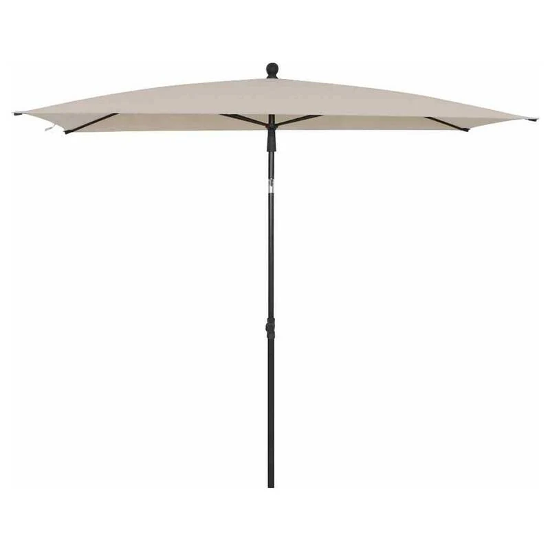 B-Ware Siena Garden City Mittelstockschirm anthrazit/natur 210x140cm UPF 50+