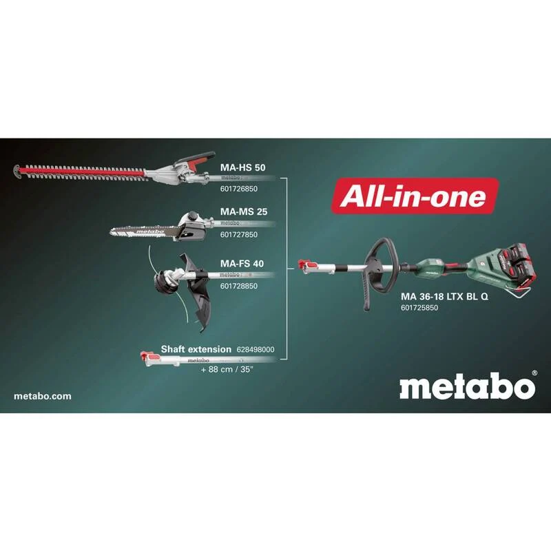 B-Ware Metabo Akku Grasscheren-Universal-Streuaufsatz MA 36-18 LTX BL Q 18V ohne Akku