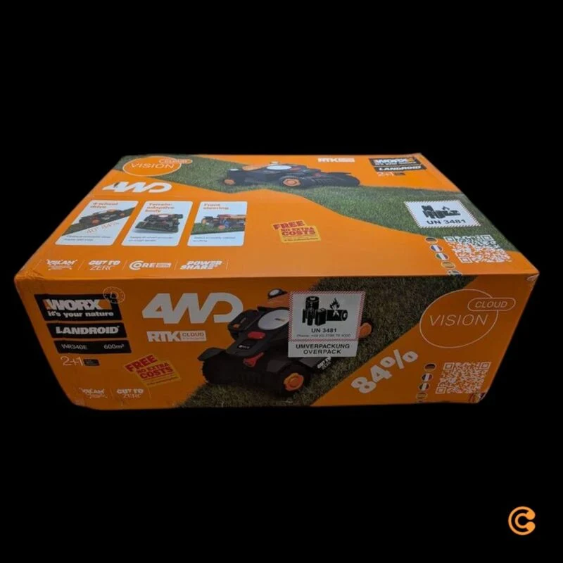 C-Ware Worx Mähroboter WR340E M600 4WD Rasenroboter Landroid Vision Cloud ohne Kabel