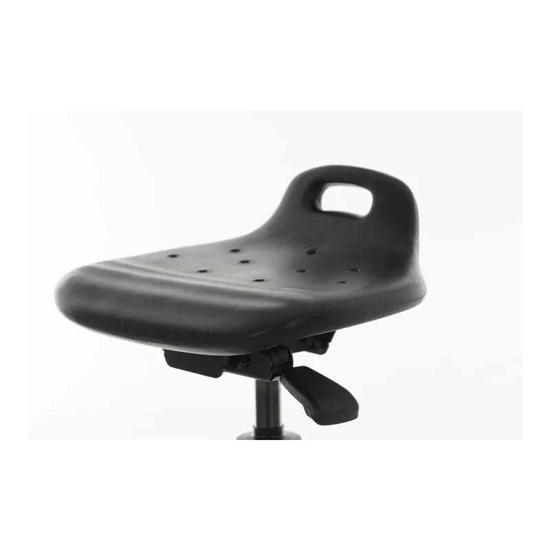 B-Ware STIER Stehhilfe Sitzhöhe 570-820mm ergonomisch PU-Sitz Tragegriff schwarz robust
