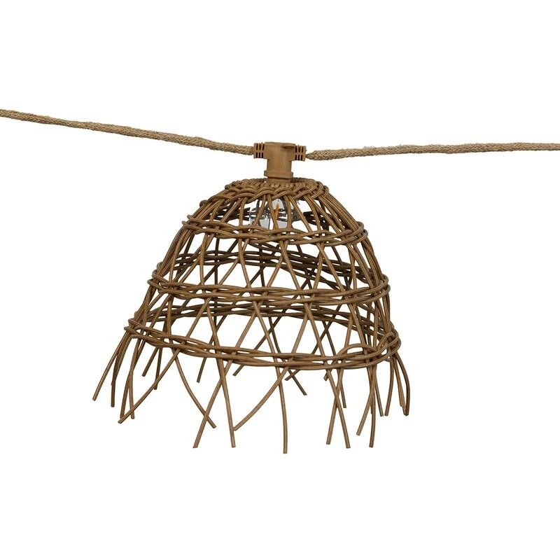 B-Ware Bruine Lichtslinger 8m 10-lichts IP44 - Alma