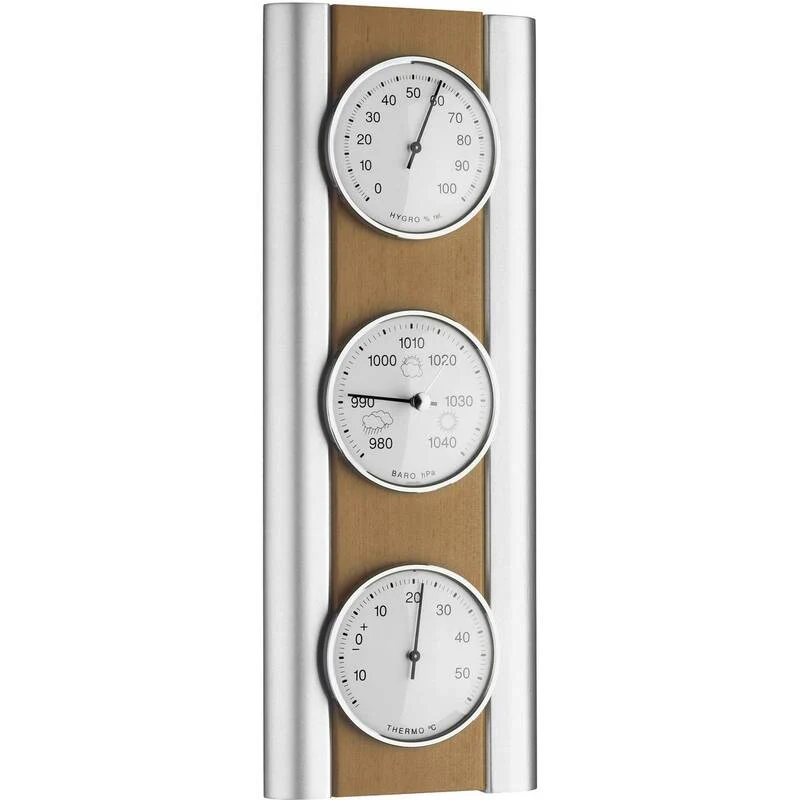 B-Ware TFA Analoge Wetterstation Hygrometer Thermometer Barometer Buche 128x350x40mm