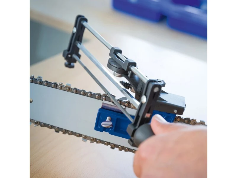 B-Ware LUX-TOOLS Sägekettenschärfgerät Kettensäge Schärfgerät Winkeleinstellung 35°